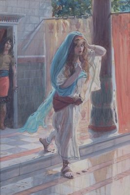 Painting Veiled Tamar by J.Tissot