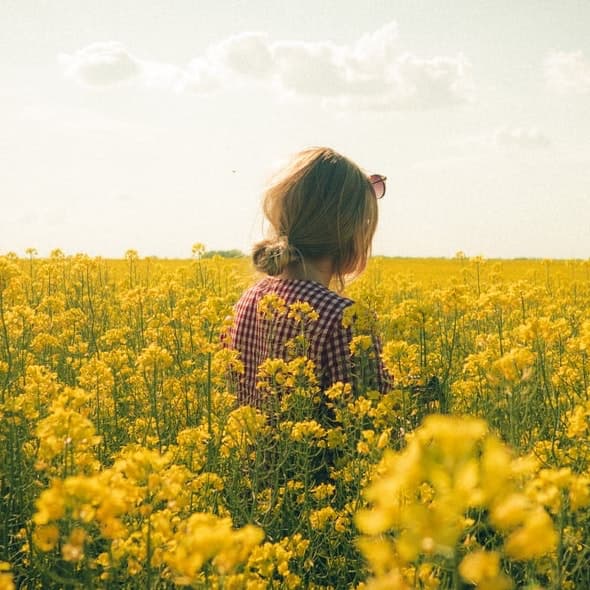 Wildchild among wildflowers image